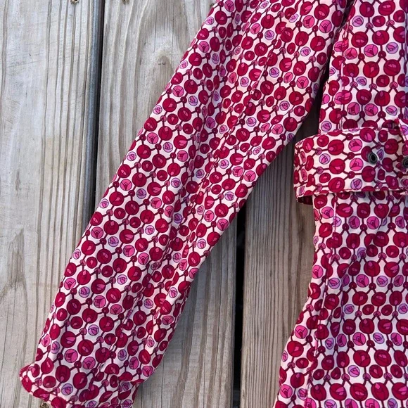 GAP Women’s Small Trench Coat Belted Rosebud Valentines Collar Pockets Y2K - Picture 11 of 15